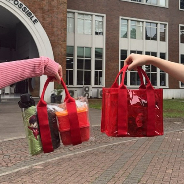 totebag mika transparant warna