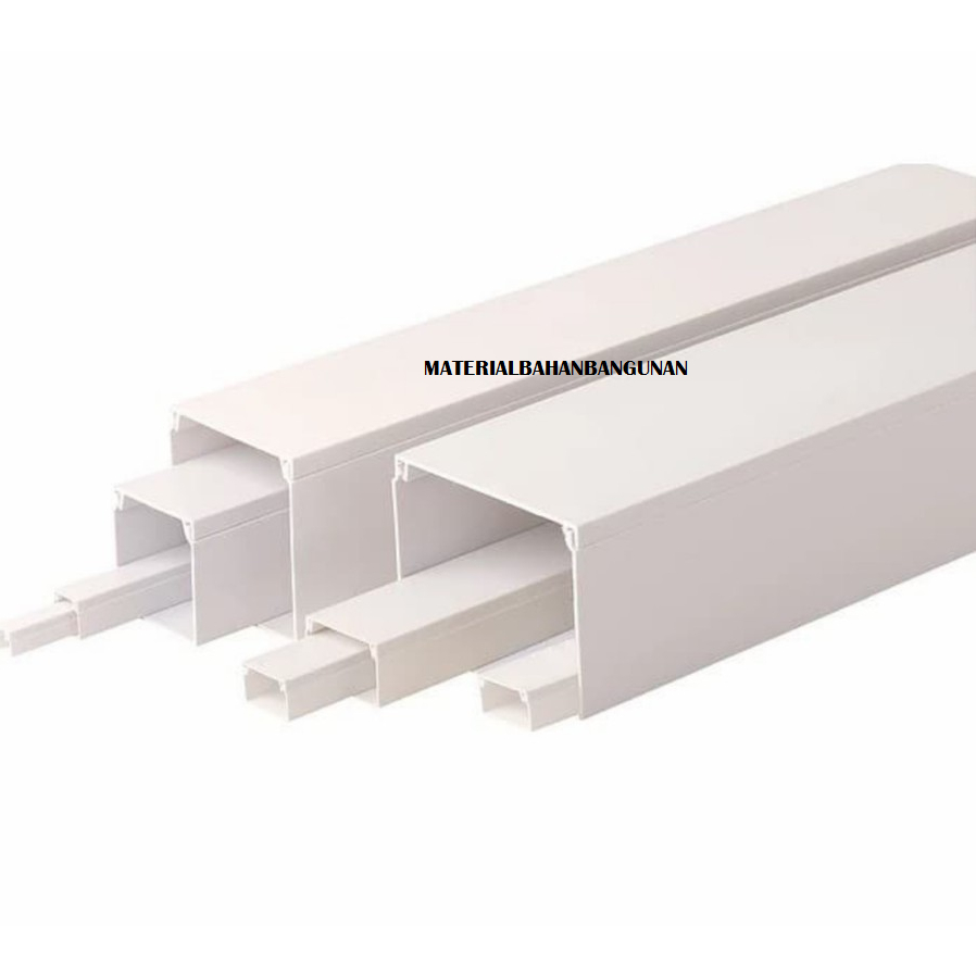 Cable Duct Protector 4 x 6 x 170 cm Pipa Pelindung Penutup Kabel Wiring Ducting Cover Tray PVC 40 x 