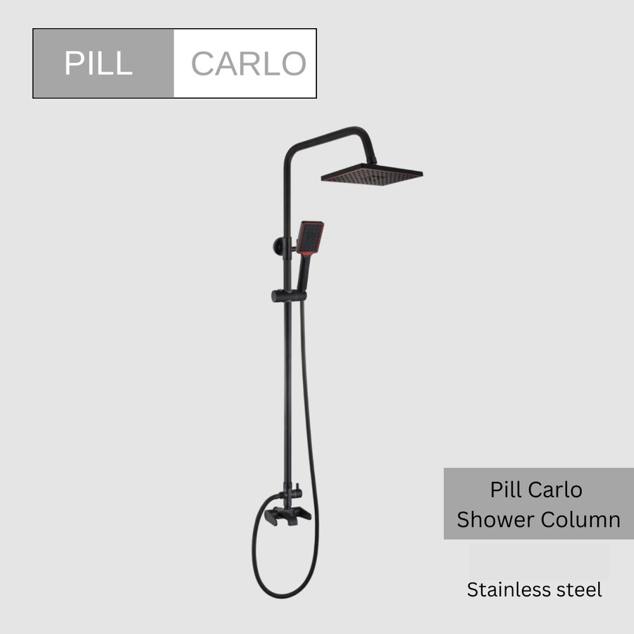 Shower Tiang / Shower Column Set Pill Carlo D-52 Black