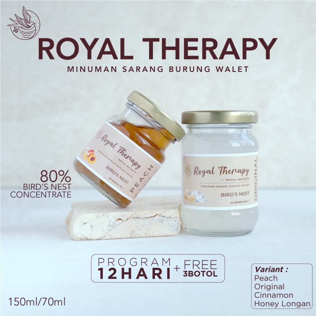 

Program 12 Hari Royal Therapy 70ml Minuman Sarang Burung Walet Royal Majesty Bird's Nest