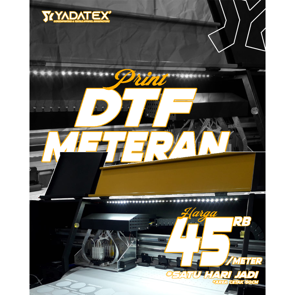 Jasa Print Sablon DTF Meteran Siap Press