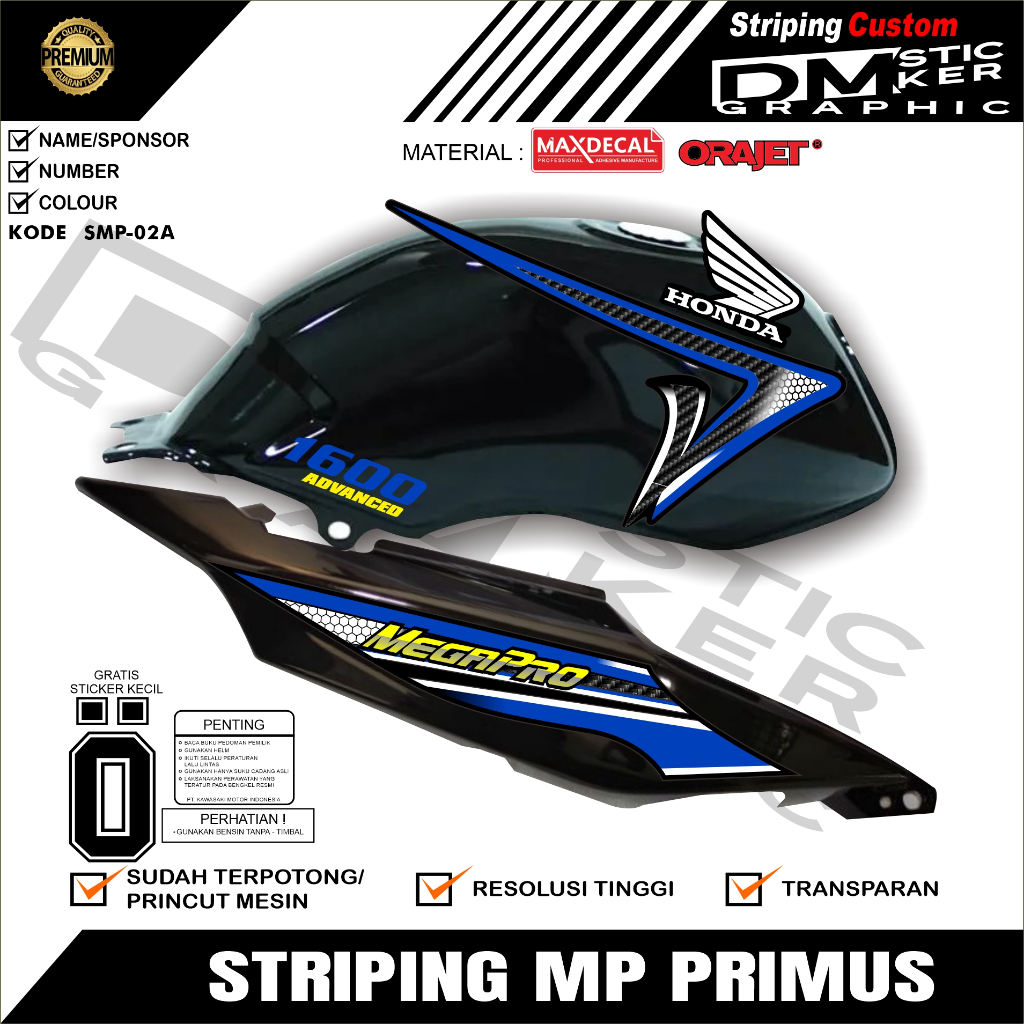 STRIPING MP PRIMUS STICKET MP PRIMUS HOLOGRAM MURAH KODE SMP-02