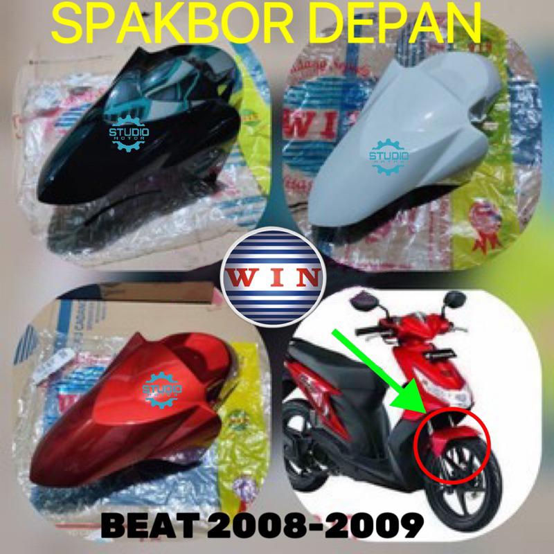 Spakbor Slebor Kap Depan Bawah Honda Beat Karbu Lama Old 2008 2009 Hitam Putih Merah