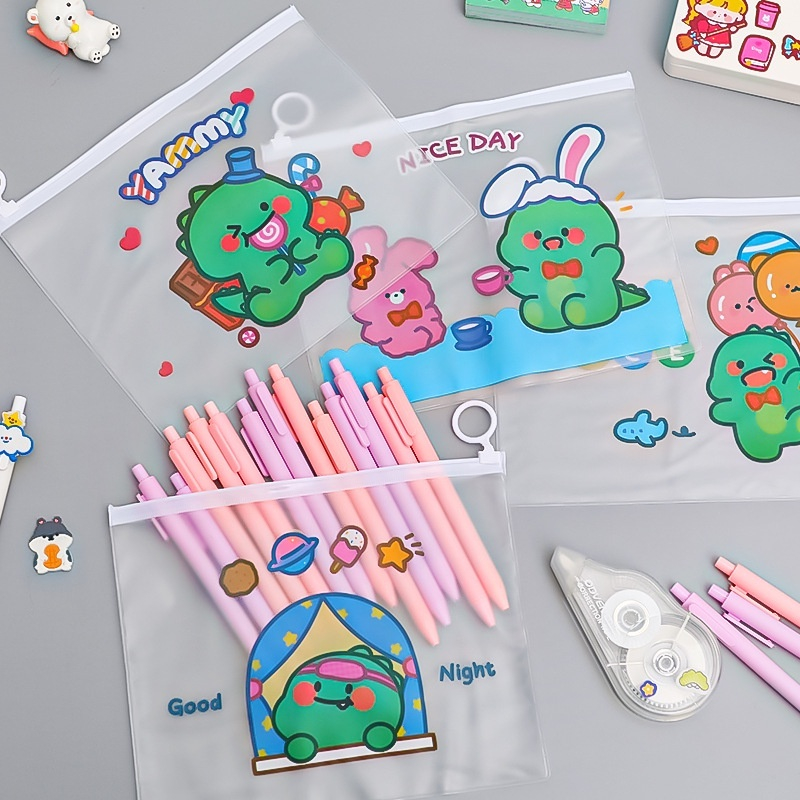 

AFM Zipper Bag Cartoon Pouch Tempat Pensil Tas Pouch Kosmetik Tranparan Pouch Zip Lock Kosmetik