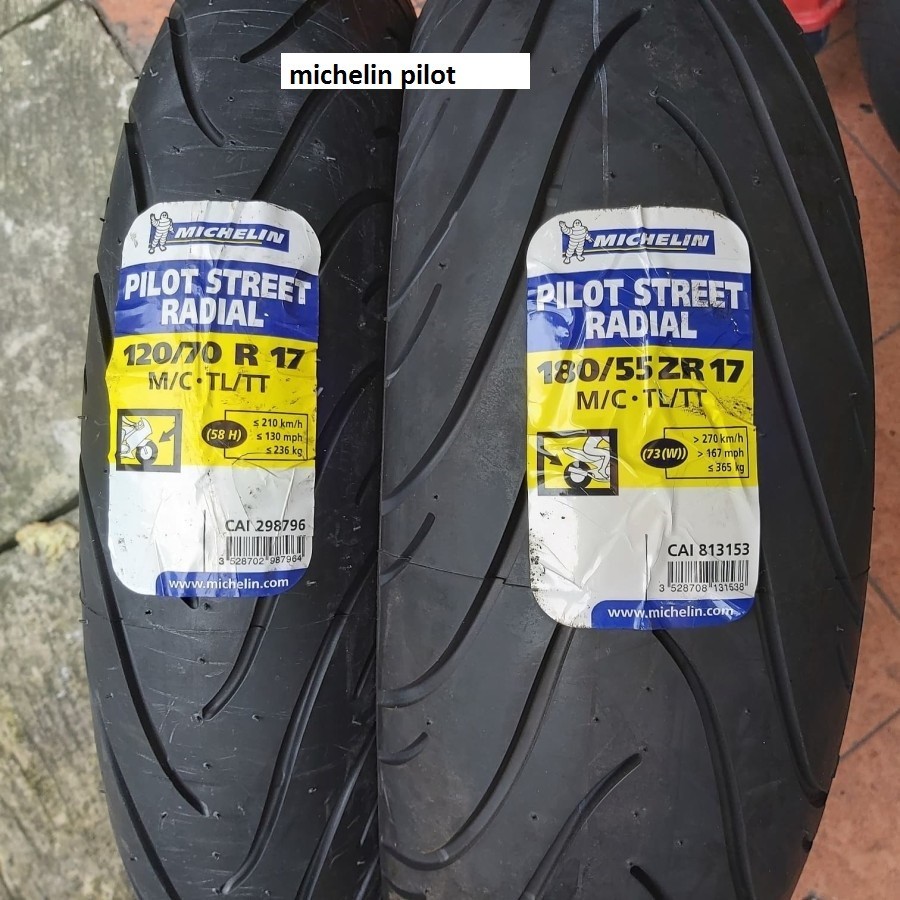 Ban michelin pilot street radial 120/70-17 dan 180/55-17