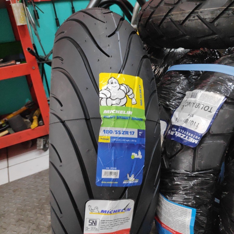 Ban michelin pilot street radial 180/55-17 ban belakang er6