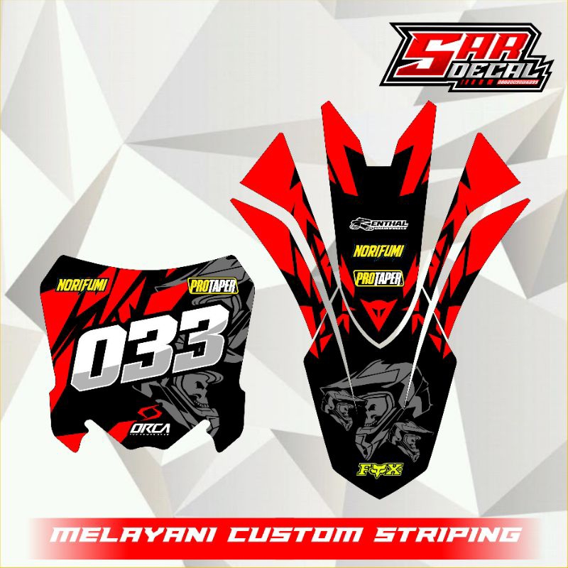 DECAL PAPAN CRF 150 DECAL PAPAN CRF CUSTOM DECAL CUSTOM CRF DECAL CRF 150 SUPERMOTO