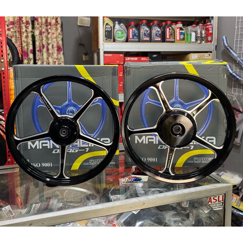 Velg power mandalika AEROX 155cc 140/160 ring 17 set depan belakang pnp model x mode VELG MANDALIKA 