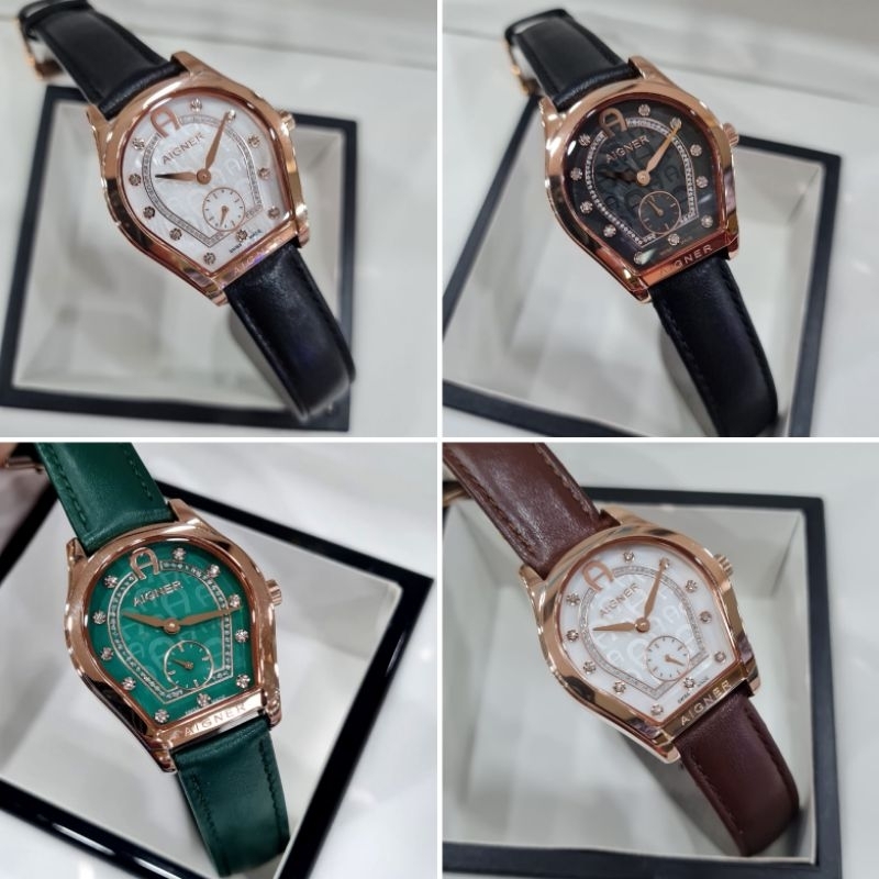 jam tangan wanita Aigner Varese Leather strap ori BM
