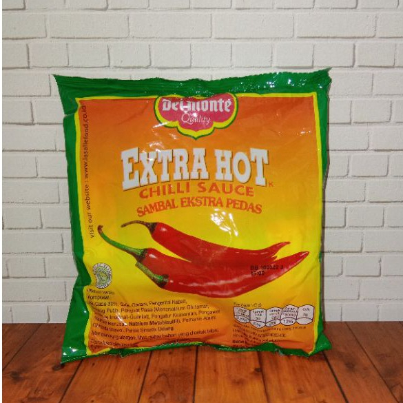 

Delmonte Saus Extra Hot sachet 9x24 gr / Saos Delmonte Extra Pedas sachet