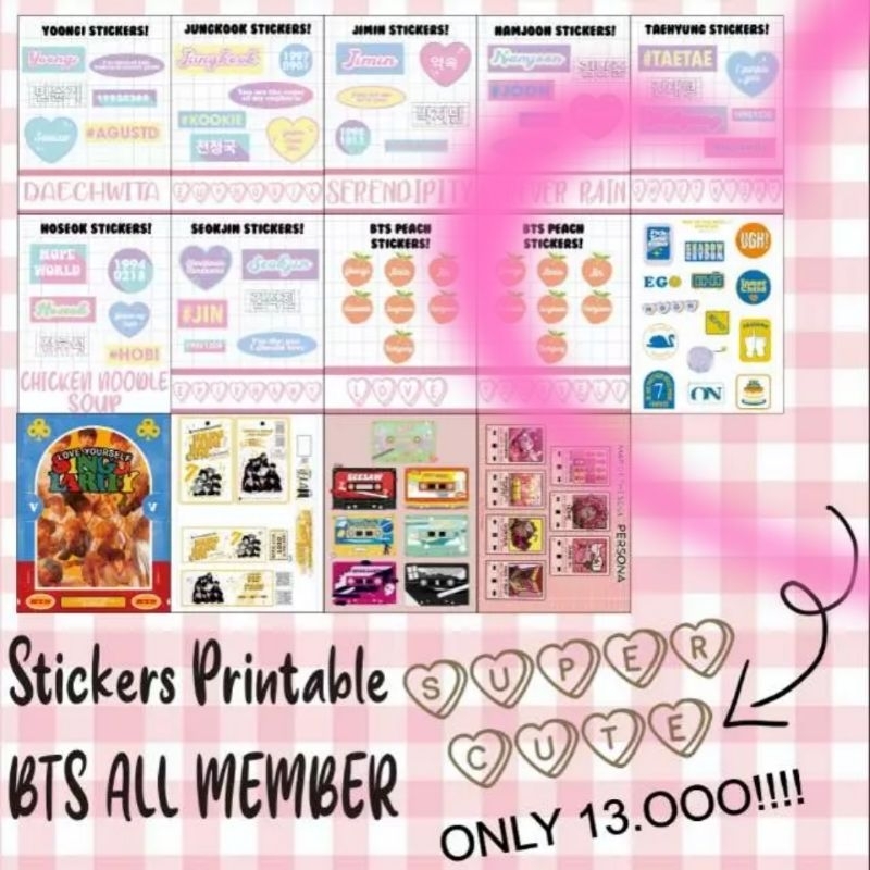 

STICKER KPOP TERLARIS SET DAPET 13 PCS LENGKAP