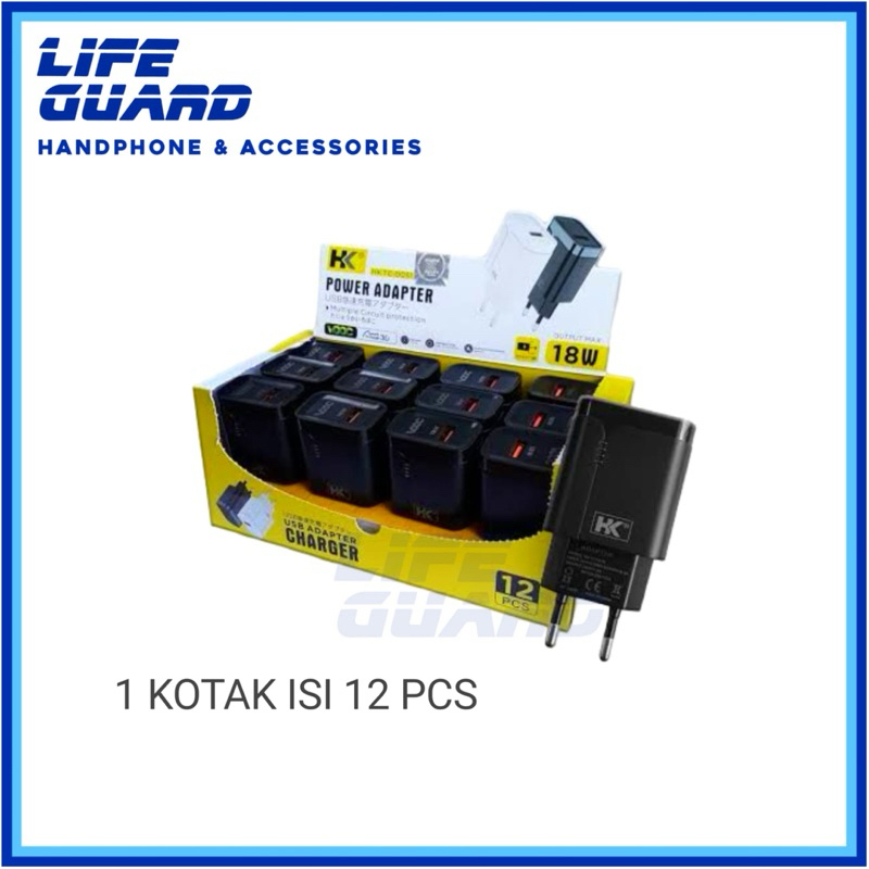 BATOK CHARGER HK D051 FAST CHARGING 18W ADAPTER CHARGE QC 3.0 ORIGINAL HK