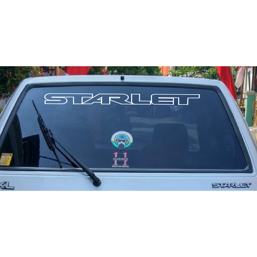 Stiker STARLET kaca Starlet Kotak /KAPSUL