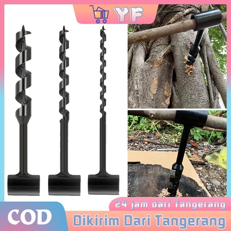 Mata Bor Kayu Auger Baja 19-38 mm untuk Bor Manual dan Pengeboran Lubang Besar