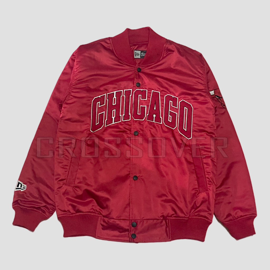 Jaket Varsity Bomber Basketball Chicago Bulls Pria Wanita Full Bordir Original