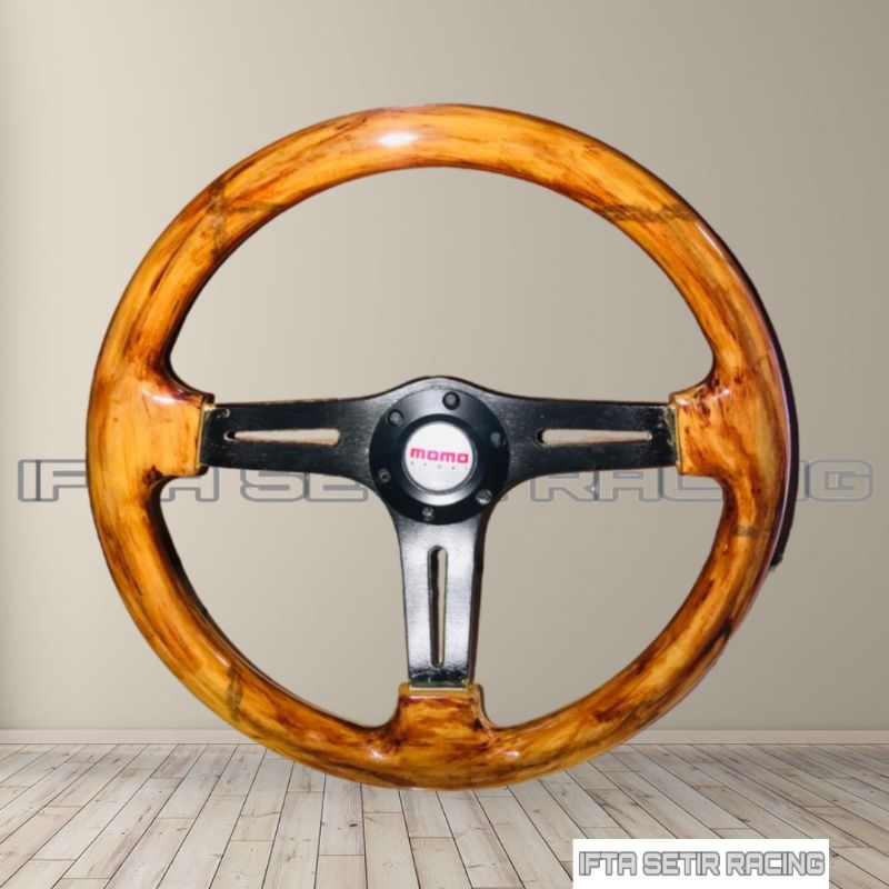 setir mobil racing kayu jati