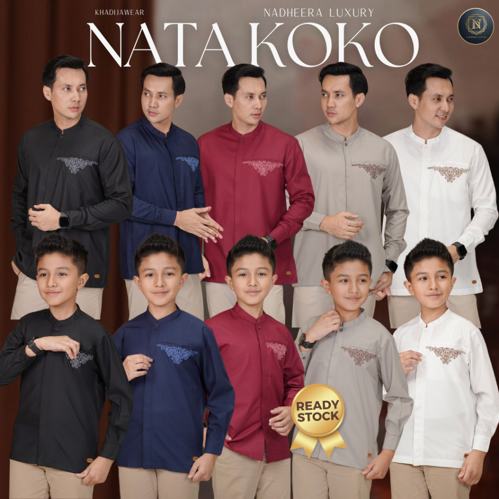 [BISA COD] NADHEERA LUXURY NATA KOKO DAD KIDS KOKO DEWASA & KID KOKO ANAK couple sarimbit nadhera ko