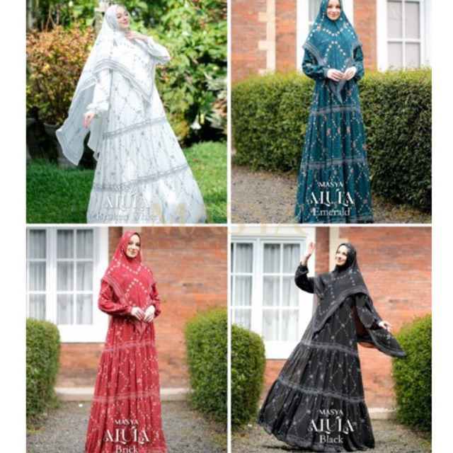 [MADENIA SYARI_MASYA] GAMIS SYARI TERBARU / DRESS SET PRINTING “ ALULA SET “ by MASYA