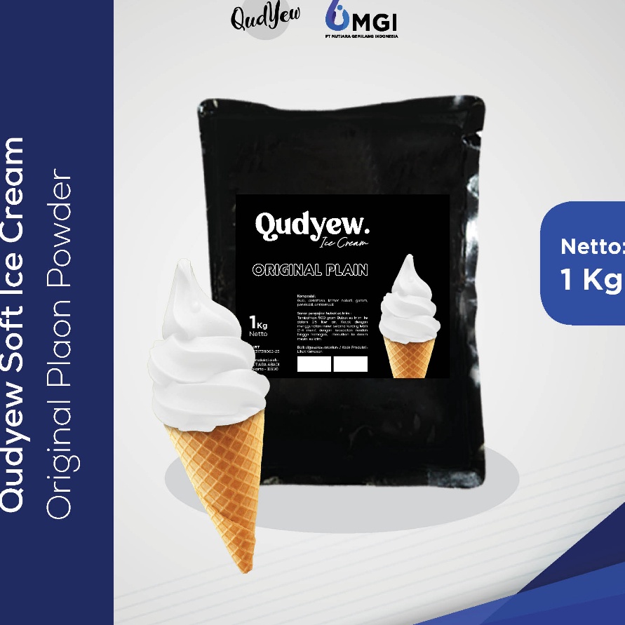 

CSMT4645 HOT QUDYEW ICE CREAM POWDER ORIGINAL PLAIN 1KG BUBUK ES KRIM 1KG PREMIX