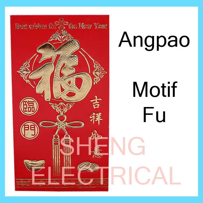 

Angpao Imlek Fu Fuk Hoki Angpau Sincia Ampau Amplop Merah Panjang Jumbo Hongbao Gede Besar