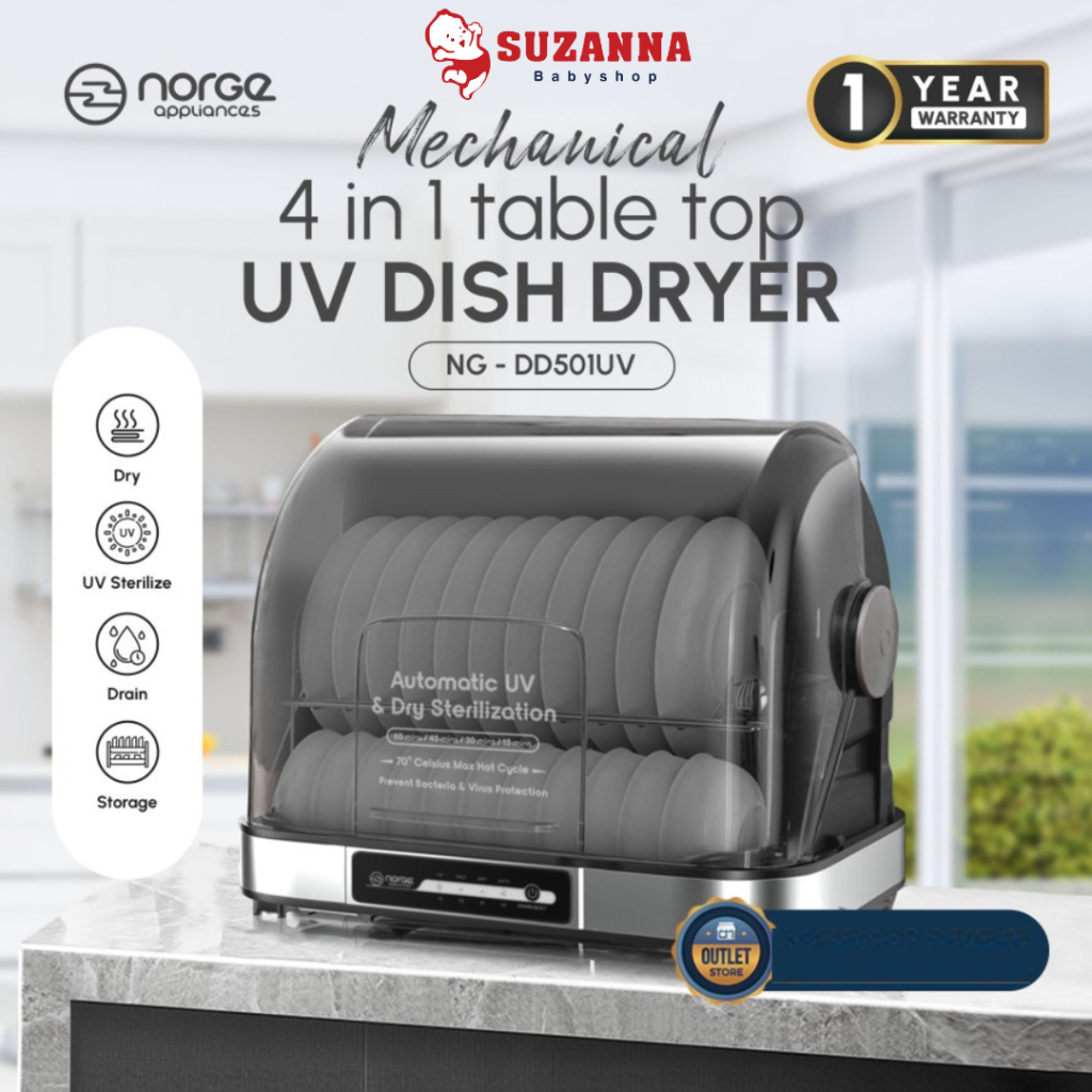 Norge 4in1 Table Top UV Dish Dryer 50L 400watt / NG-DD50UV