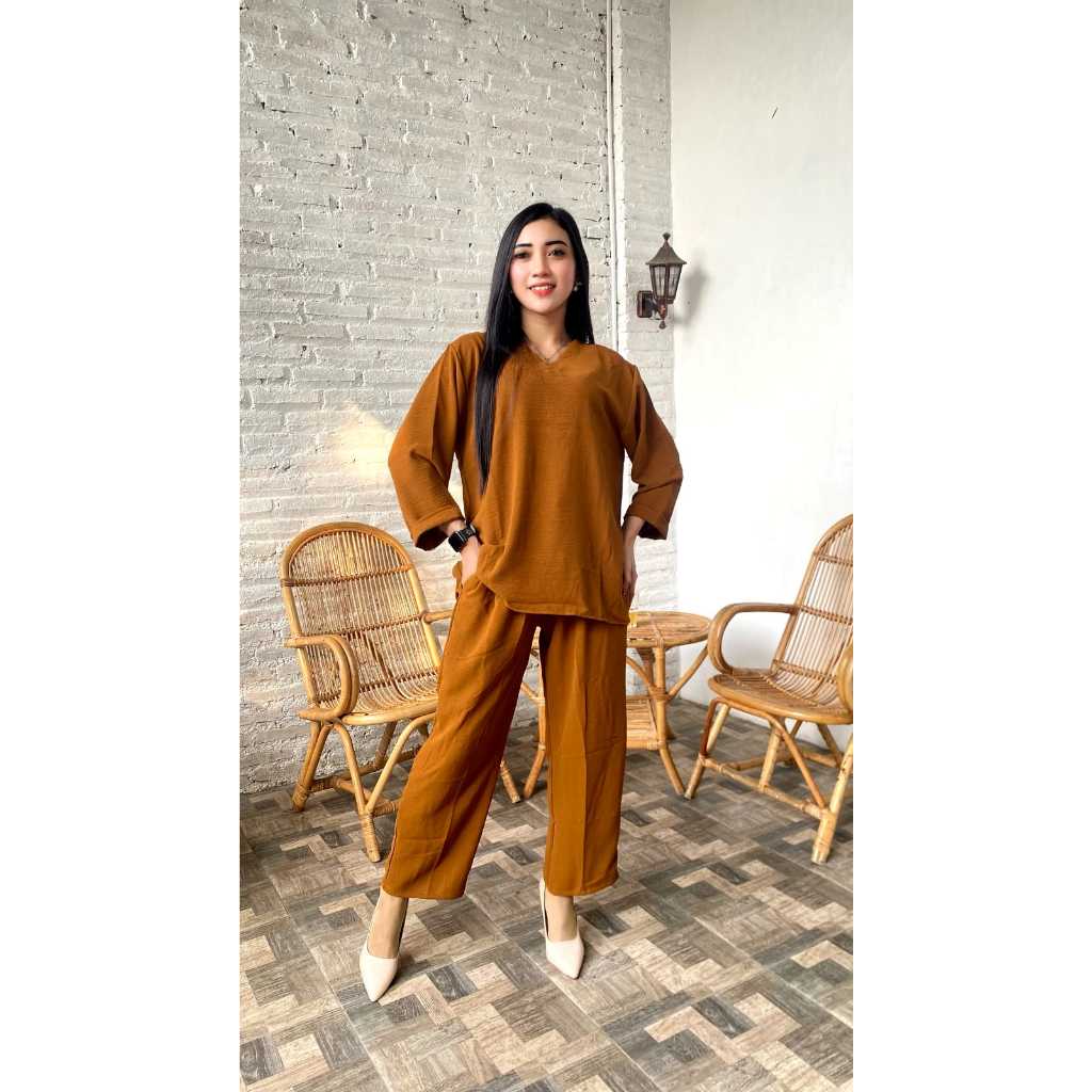 ONE SET RAYON CRINKLE AIRFLOW SETELAN // SETELAN RAYON CRINKLE AIRFLOW// DRESS RAYON // SETELAN RAYO