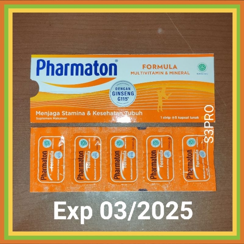 Pharmaton Formula Multivitamin Mineral Ginseng 1 strip (5 kapsul)