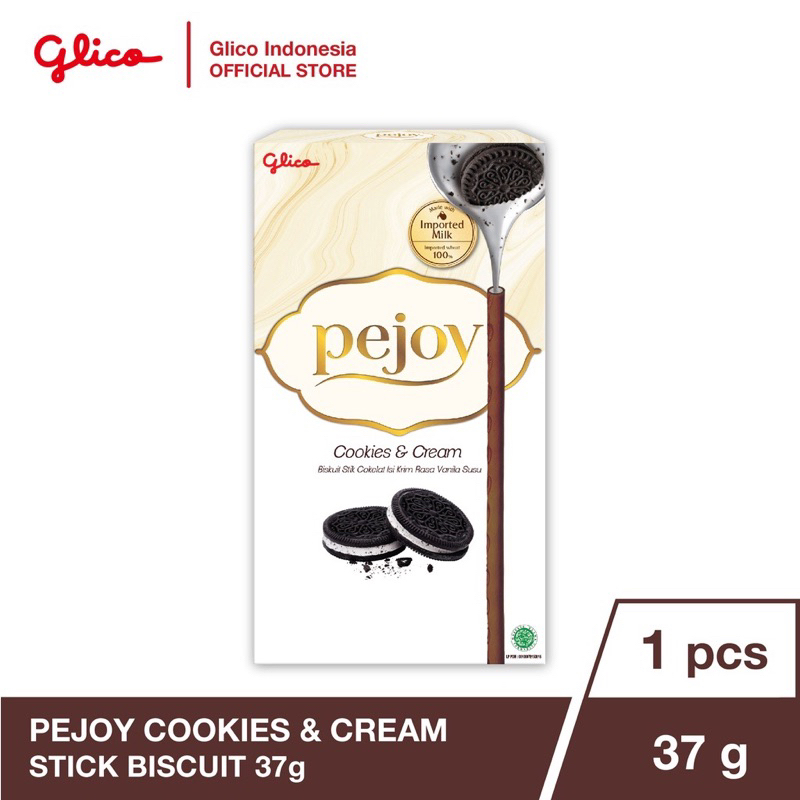 

GLICO PEJOY COOKIES AND CREAM STICK BISCUIT BISKUIT STIK COKELAT VANILA SUSU