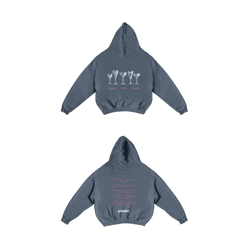Hoodie Praedae Blessed. Youth. Wasted.
