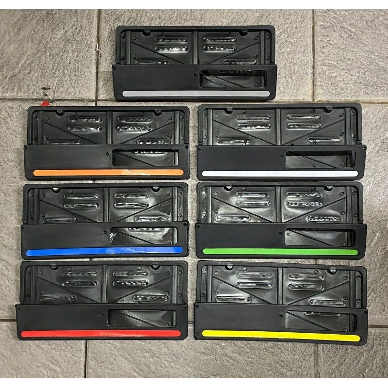 SEPASANG BINGKAI PLAT NOMOR MOTOR TEMPAT DUDUKAN BK NO NOMER LIS LIST LES PLAT NUMBER TERMURAH COD D