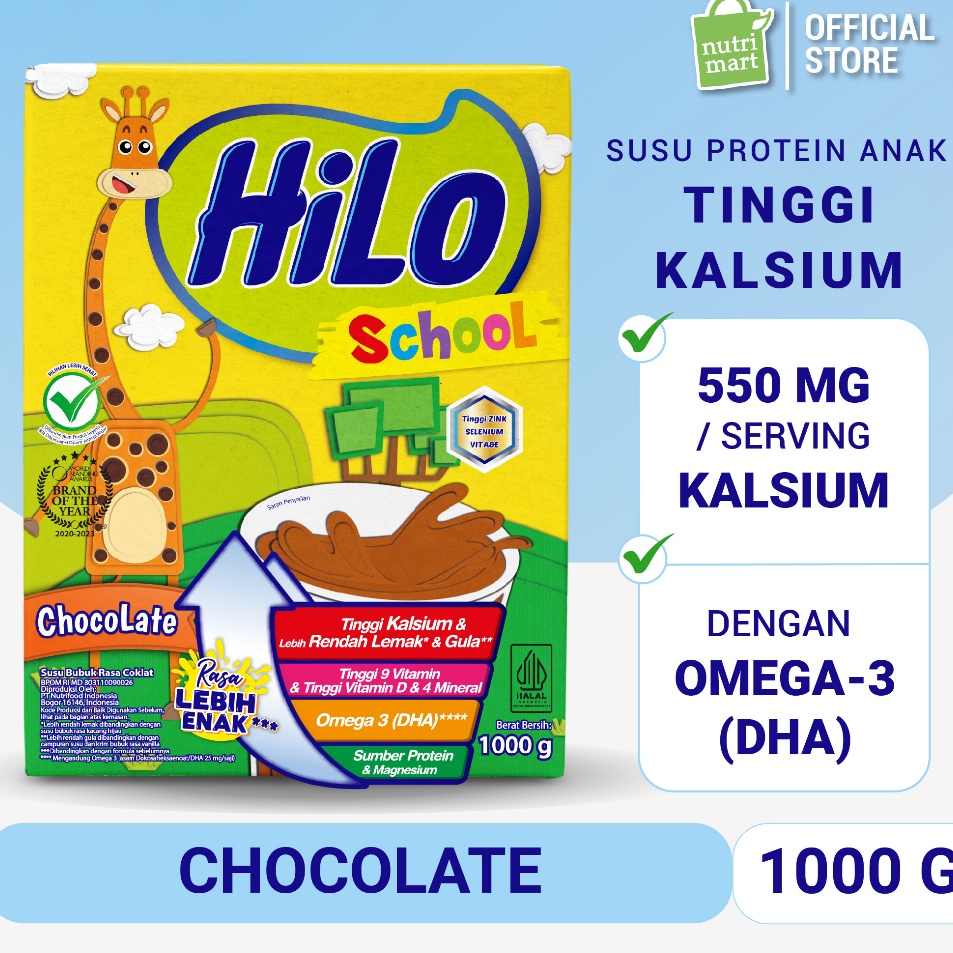 

TCSB38 TERBARU HiLo School Chocolate 1 gram Susu Tinggi Kalsium