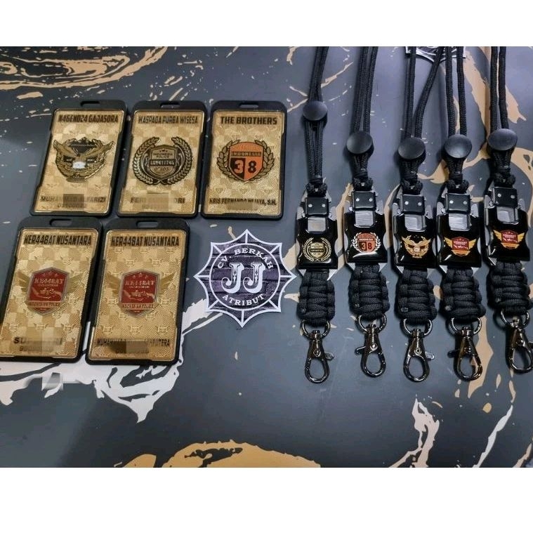 

lencana id letting angkatan polri satu muka plus lanyard dan cover