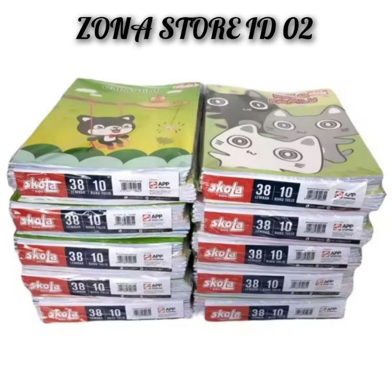 

10 PCS BUKU TULIS SIDU SKOLA 38 LEMBAR