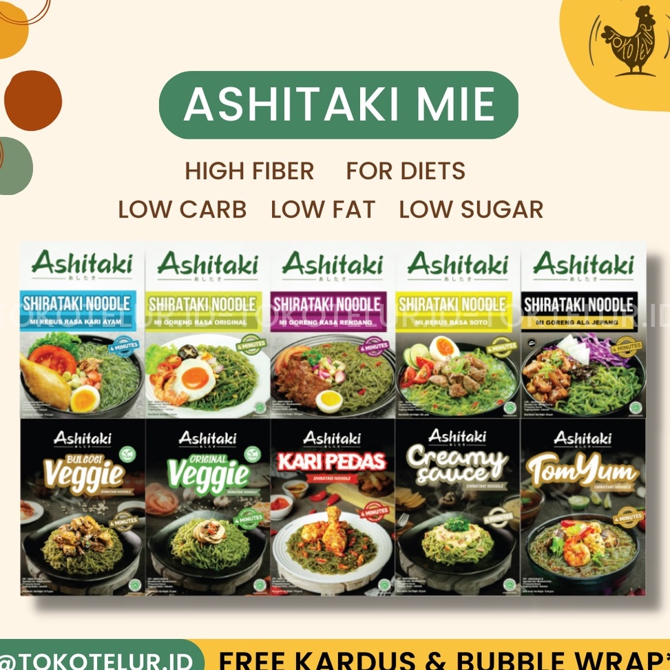 

JDRV3549 Terlaris Ashitaki Mie Shirataki Diet Sehat Shirataki Noodle Mie Instant