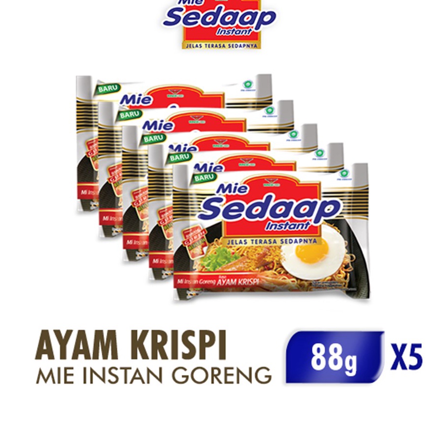 

THSF7981 Penjualan TerbaikCOD Sedaap Mie Instan Goreng Ayam Krispi Bag 88 gr x5