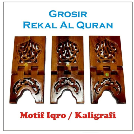 Rekal Dudukan Alquran Meja Lipat Quran Motif  Ukuran 12