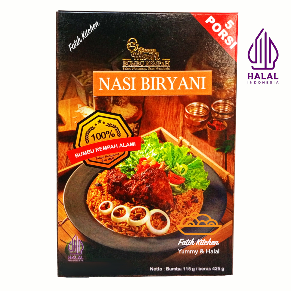 

Bang Moch Nasi Briyani (Beras Basmati dan Bumbu) Bumbu Basah - Halal MUI