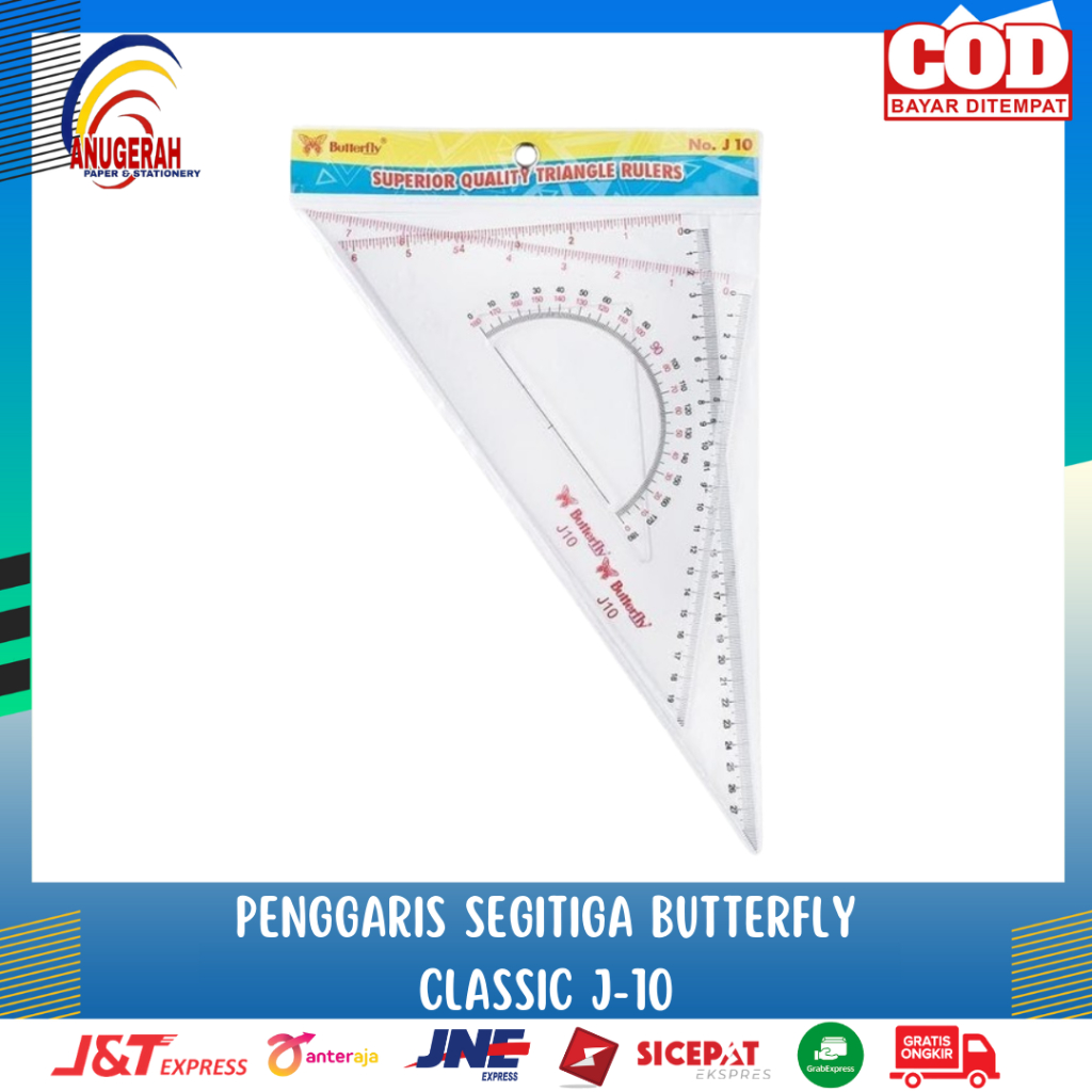 

PENGGARIS SEGITIGA BUTTERFLY CLASSIC J-10 (PCS)