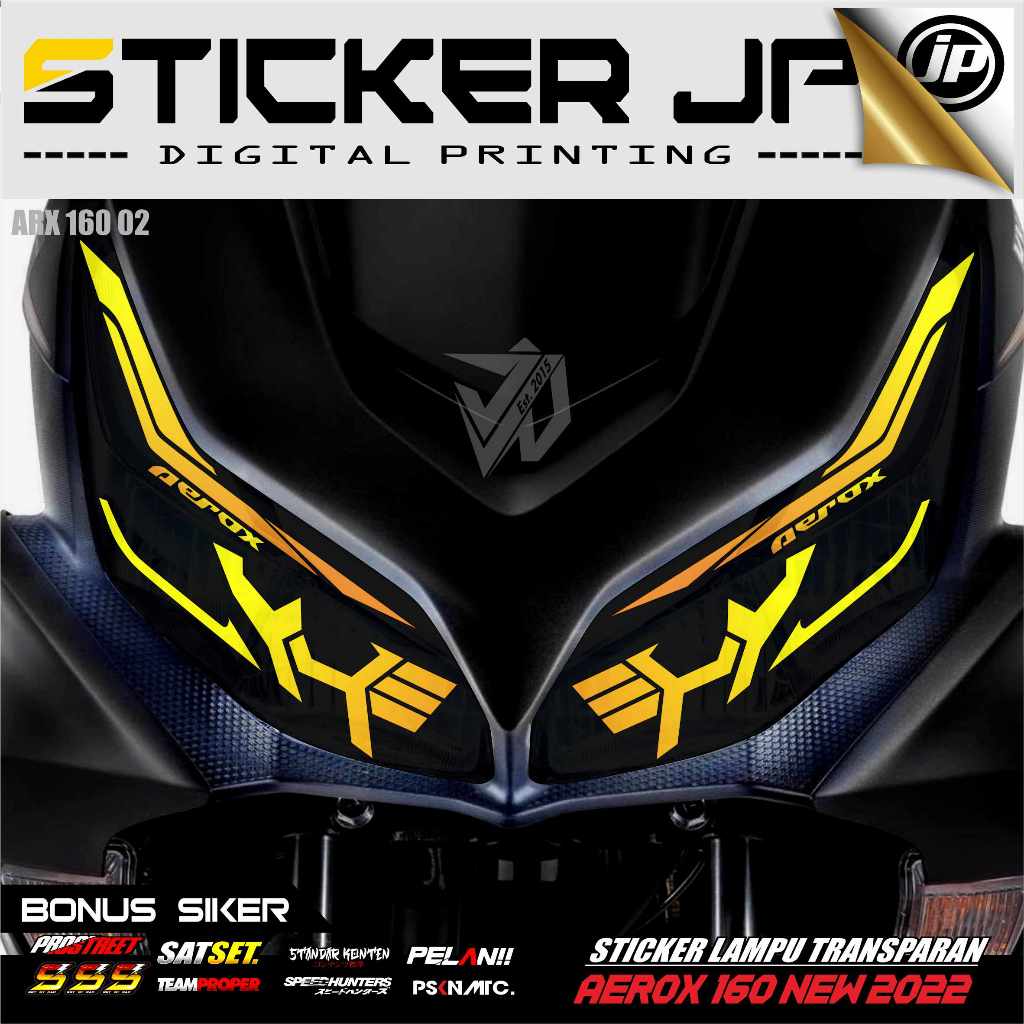 SJP Stiker Lampu Aerox Sticker Alis Motor AEROX 160 NEW 02