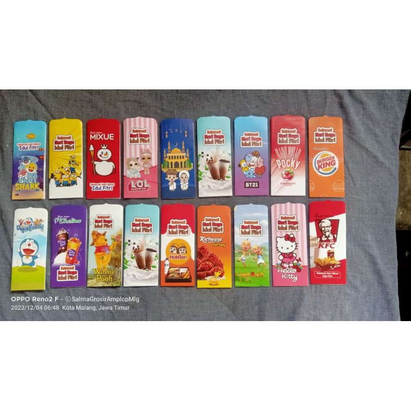 

10 pac/100 lembar amplop lebaran uk jumbo