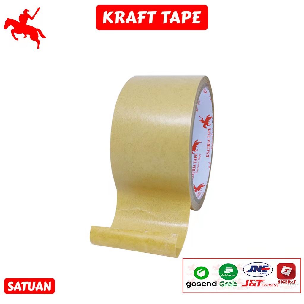 

Lakban OPP Tape / Lakban Kertas / Kraft Tape Ksatria Tape 48MM X 10Meter