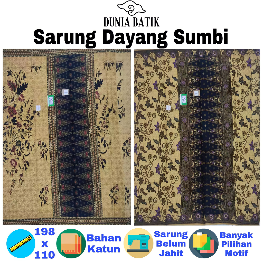 Sarung Batik Dayang Sumbi Sarung Batik Belum Jahit Panjang Dan Lebar nya Cocok Digunakan Sebagai Kai