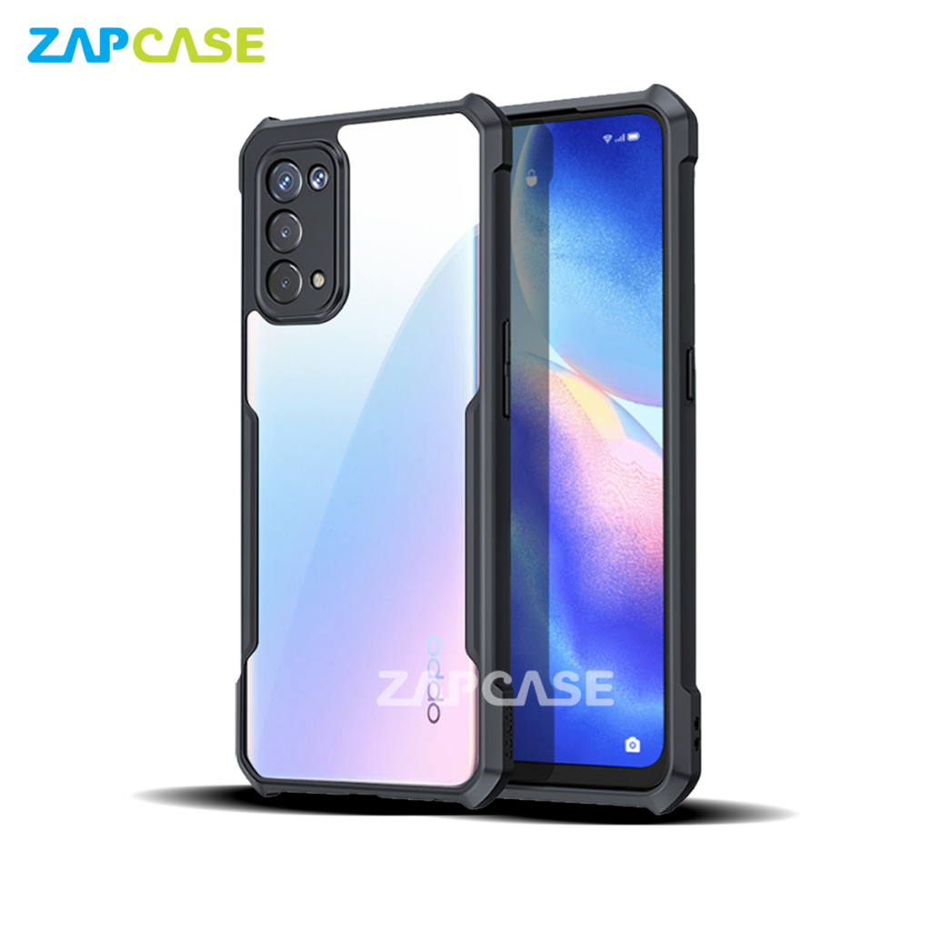 Hard Case Oppo Reno 5 Casing Transparent Fushion Shock Proof