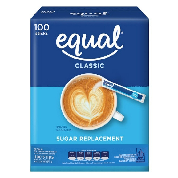 

Equal Classic STICK Sweetener Zero Calorie / Pemanis Pengganti Gula