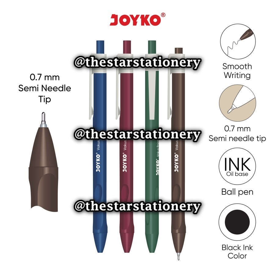 

(1 Biji) Bolpen Joyko BP-376 Vokus Point 0.7 Ball Pen / Pulpen Pena Joyko BP376 Vokus Point 0.7 mm / Joyko BP 376