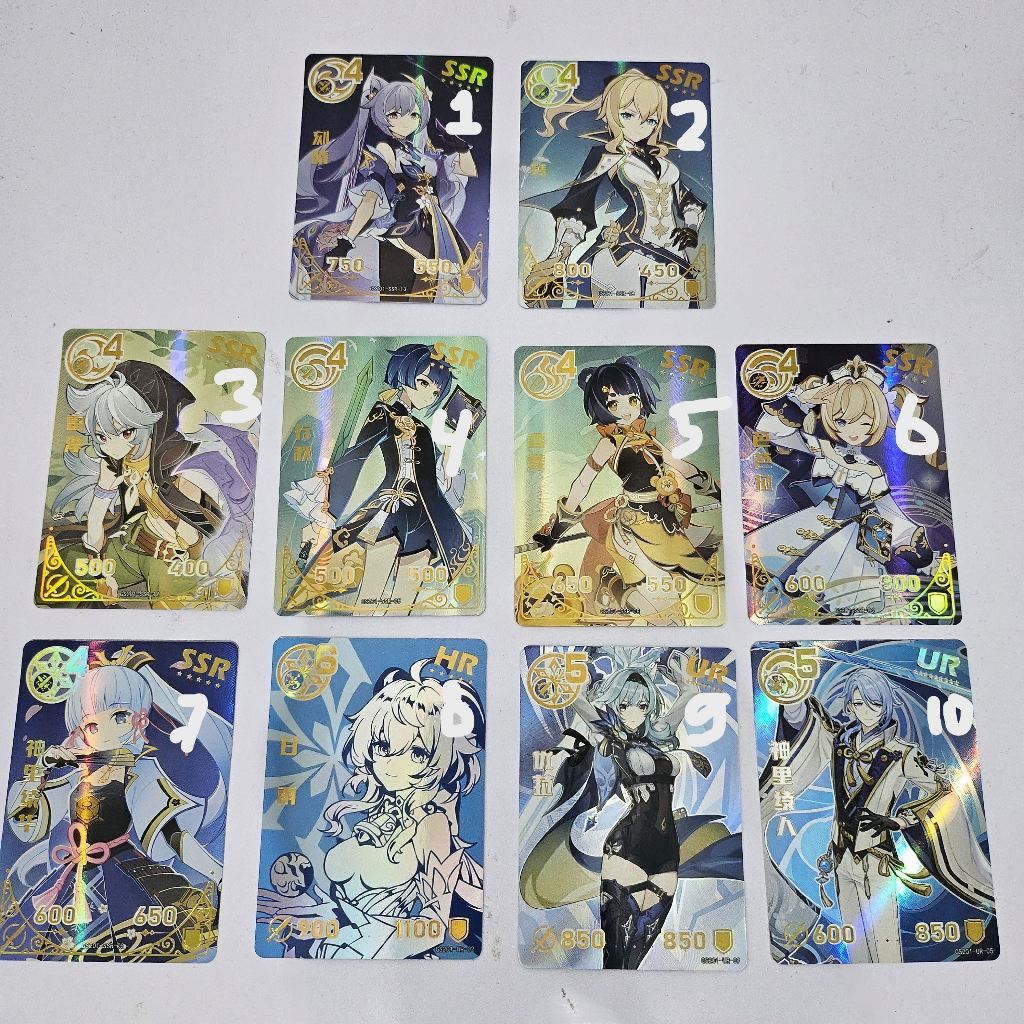 Kartu Koleksi Genshin Impact SSR UR Hit Full Holo Original Licensed | Ganyu Keqing Lisa Bennett Sucr