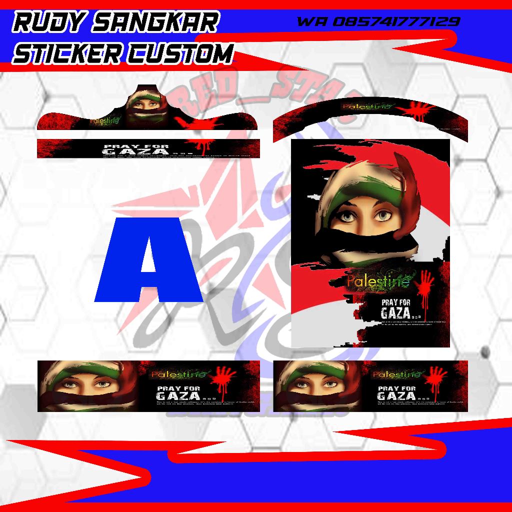 STIKER DECAL PALESTINA UNTUK SANGKAR KOTAK SANGKAR EBOD BNR RADJA DAN LAINNYA