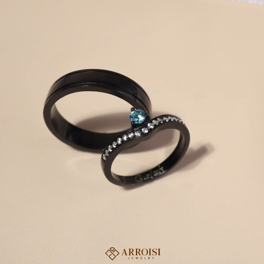 CINCIN NIKAH PLATINUM 5%  BLACK RHODIUM