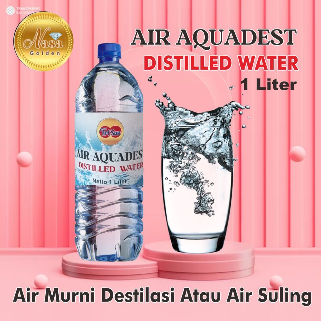 

Aquadest Murni Aquadest 1 liter Air Suling Aquades