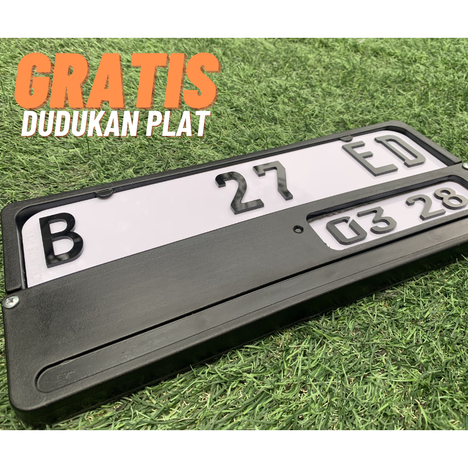Plat Nomor Motor 3D Timbul Bahan Akrilik Variasi Custom